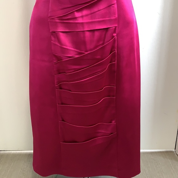 JAX Fuchsia pink satin dress - Picture 7 of 16